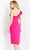 Jovani - 06824 Knee Length Floral Applique Dress Cocktail Dresses