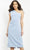 Jovani - 06835 One Shoulder Bodice Sheath Knee-Length Crepe Dress Special Occasion Dress