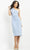 Jovani - 06835 One Shoulder Bodice Sheath Knee-Length Crepe Dress Special Occasion Dress