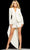 Jovani - 06876 Two-Piece Asymmetric Hem Short Suit Holiday Dresses 00 / Off-White