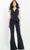 Jovani - 06923 Sleeveless Front Button Peplum Jumpsuit Special Occasion Dress