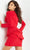 Jovani - 07032 Long Sleeve Draping Peplum Dress Special Occasion Dress