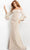Jovani 07065 - Off Shoulder Mermaid Evening Dress Mother of the Bride Dresess 00 / Champagne