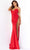 Jovani - 07138 Embellished High Slit Gown Special Occasion Dress 00 / Red