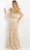 Jovani 07195 - Off-shoulder Quarter Length Sleeves Evening Gown Evening Dresses