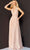 Jovani - 07247 Plunging Halter Cascading Panel Gown Special Occasion Dress