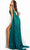 Jovani - 07249 Plunging Sweetheart A-Line Gown With Cape Prom Dresses