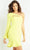 Jovani - 07280 One Shoulder Ruffle Hem Dress Cocktail Dresses 00 / Yellow