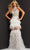 Jovani - 07317 High Neck Feather Fringed Gown Prom Dresses 00 / Off-White