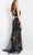 Jovani 07501 - V-Neck Floral Sequin Prom Gown Special Occasion Dress