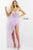 Jovani - 07591 Feather Ornate Sheer Gown Prom Dresses 00 / Lilac