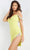 Jovani - 07653 Jewel Embellished High Slit Dress Special Occasion Dress 00 / Yellow