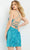 Jovani - 07667 Sequin 3D Floral Applique Fitted Cocktail Dress Cocktail Dresses