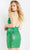 Jovani - 07668 Floral Applique Illusion Bodice Fitted Cocktail Dress Cocktail Dresses