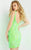 Jovani - 07669 Sequined Deep V Neck Sheath Dress Cocktail Dresses