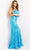 Jovani - 07786 Strapless Sweetheart Lace-up Open Back Sequin Dress Special Occasion Dress 00 / Turquoise