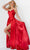 Jovani - 07800 Spaghetti Strap Overskirt Gown Special Occasion Dress 00 / Red