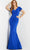Jovani 07802 - V-Neck Sheath Evening Gown Evening Dresses 00 / Royal