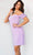 Jovani 07824 - Bow Accent Off Shoulder Cocktail Dress Special Occasion Dress 00 / Lilac