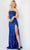 Jovani 07913 - Asymmetrical Pattern Sequin Prom Dress Special Occasion Dress 00 / Royal