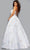 Jovani 07966 - Subtle Floral Straight Neck Gown Ball Gowns