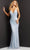 Jovani 08139 - Stylized Strap Backless Prom Dress Prom Dresses 00 / Light-Blue