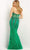 Jovani - 08142 Strapless Corset Feather Gown Special Occasion Dress