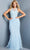 Jovani 08179 - Feather Fringed Prom Dress Prom Dresses 00 / Light-Blue