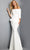 Jovani 08201 - Off Shoulder Peplum Evening Dress Evening Dresses 00 / White