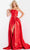 Jovani 08320 - Strapless Pleated A-Line Evening Gown Evening Dresses 00 / Red