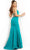 Jovani - 08327 One Shoulder Lace Up Gown Prom Dresses