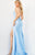 Jovani - 08400 Bead Showered Slit Sheath Gown Prom Dresses