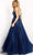 Jovani - 08408 Midnight Glittery Prom Gown Ball Gown