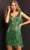Jovani 08410 - V-Neck Fringed Cocktail Dress Cocktail Dresses