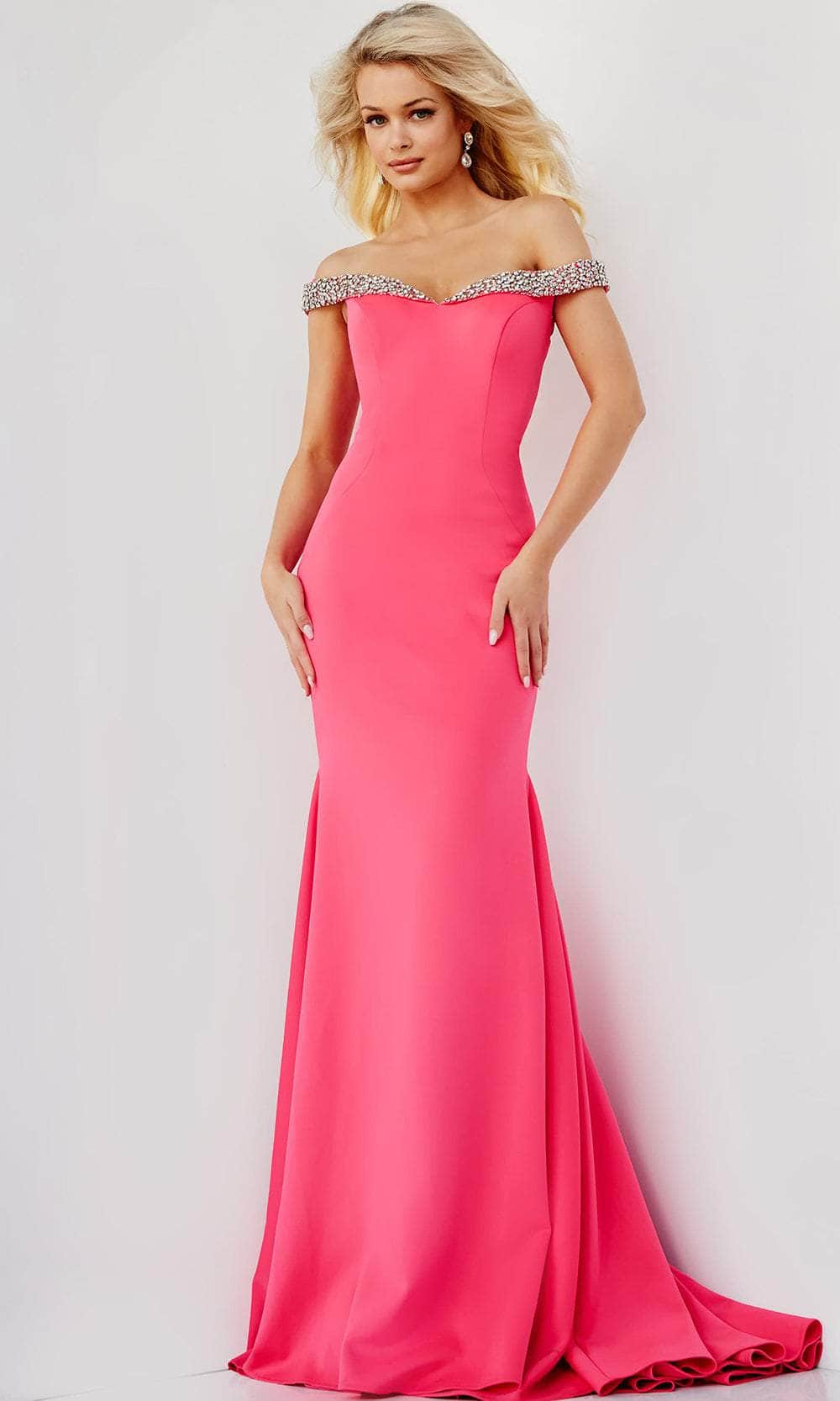 Jovani 08436 - Jewel Off Shoulder Prom Dress – Couture Candy