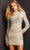 Jovani 08452 - Long Sleeves High Neck Short Dress Cocktail Dresses