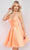 Jovani 08645 - V-Neck Pleated A-Line Cocktail Dress Special Occasion Dress