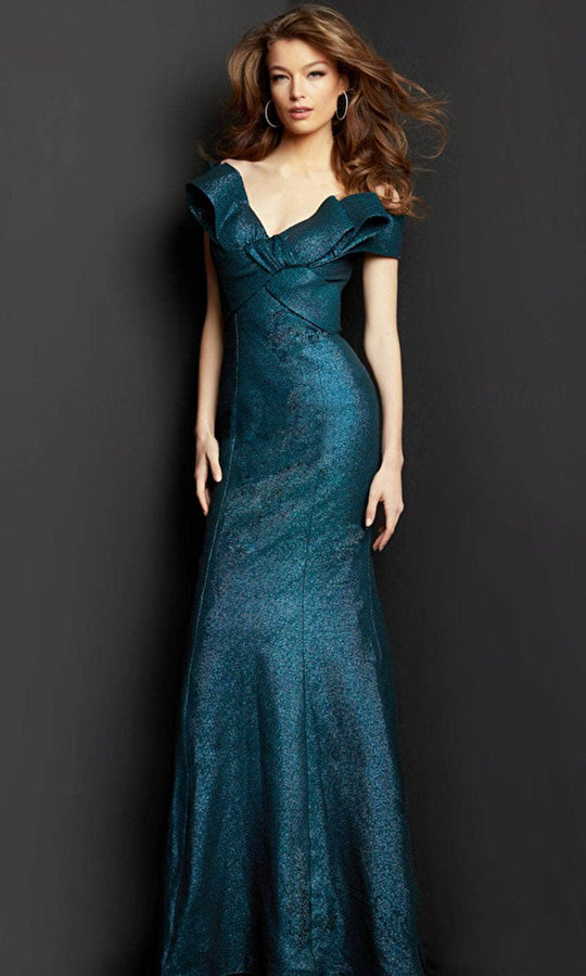 Jovani 08654 - Metallic Mermaid Evening Gown