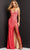 Jovani 08684 - Plunging Sweetheart Lace Prom Dress Prom Dresses 00 / Orange/ Nude