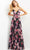 Jovani 09002 - Floral Print V Neck Evening Dress Evening Dresses