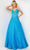 Jovani 09016 - Spaghetti Strap Glitter Prom Dress Special Occasion Dress 00 / Turquoise