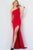 Jovani 09040 - Beaded Shoulder Accent Prom Dress Prom Dresses 00 / Red