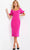Jovani 09059 - Short Sleeve Sweetheart Formal Dress Semi Formal 00 / Fuchsia