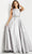 Jovani 09077 - Mikado Bateau Evening Gown Evening Dresses