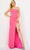 Jovani 09116 - Bejeweled Backless Prom Dress Prom Dresses 00 / Hot-Pink