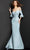 Jovani 09420 - Off Shoulder Mermaid Evening Dress Special Occasion Dress 00 / Silver