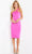 Jovani 09440 - Pleated Asymmetrical Dress Semi Formal 00 / Hot-Pink