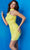 Jovani 09456 - Sequin Motif Choker Cocktail Dress Special Occasion Dress 00 / Yellow