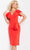 Jovani 09645 - V-Neck Peplum Evening Dress Cocktail Dresses