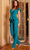 Jovani 09646 - V-Neck Ruffle Jumpsuit Special Occasion Dress 00 / Teal